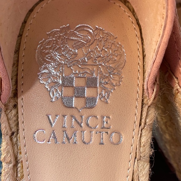 Vince Camuto Blush Pink Espadrilles Wedges 6M 36.5 Sandals Shoes NWOT - Picture 4 of 9